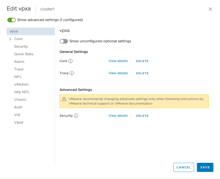 Configuration UI prototype