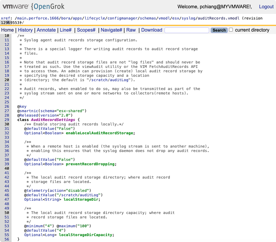 Configuration editing UI with toggle controls