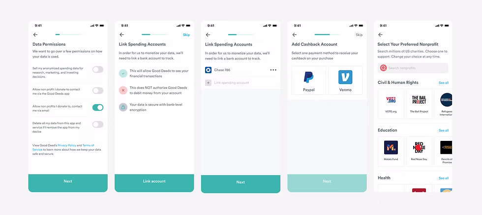 Beta onboarding flow with multiple required steps